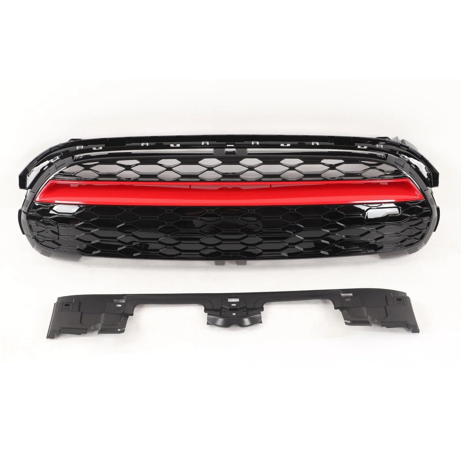 Autogrills Für Mini F55 F56 F57 Für One Für Cooper S Für JCW GP 2014-2021 Haubengrill Glänzend Schwarz Frontstoßstange Oben Für GP3 Grille Kits Ersatz Auto Frontgrill von TjOta