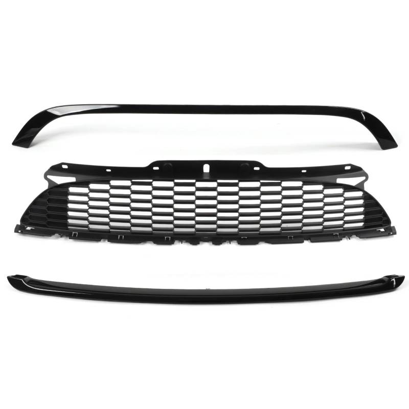 Autogrills Für R55 R56 R57 R58 R59 S Für JCW Frontschürze Haube Schutz/Set Glänzend Schwarz Front Hood Moulding Grille Surround Abdeckung Trim Kits Auto Frontgrill von TjOta