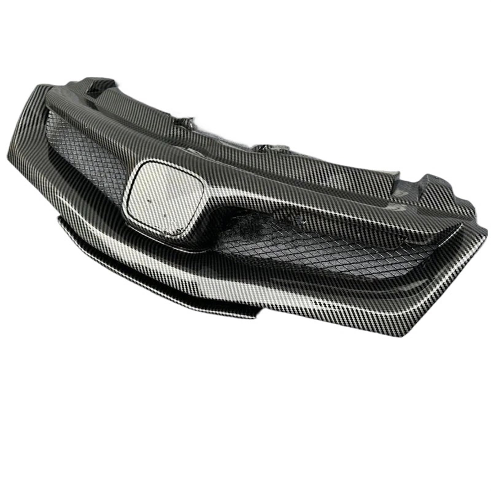 Frontlippe Splitter Für Civic FN FK FN2 Für TYP Für R 2006 2007-2012 Real Carbon Fiber Front Grille Mu Gen Stil Für FPR Grille Frontstoßstange Auto(Carbon Fiber Look) von TjOta