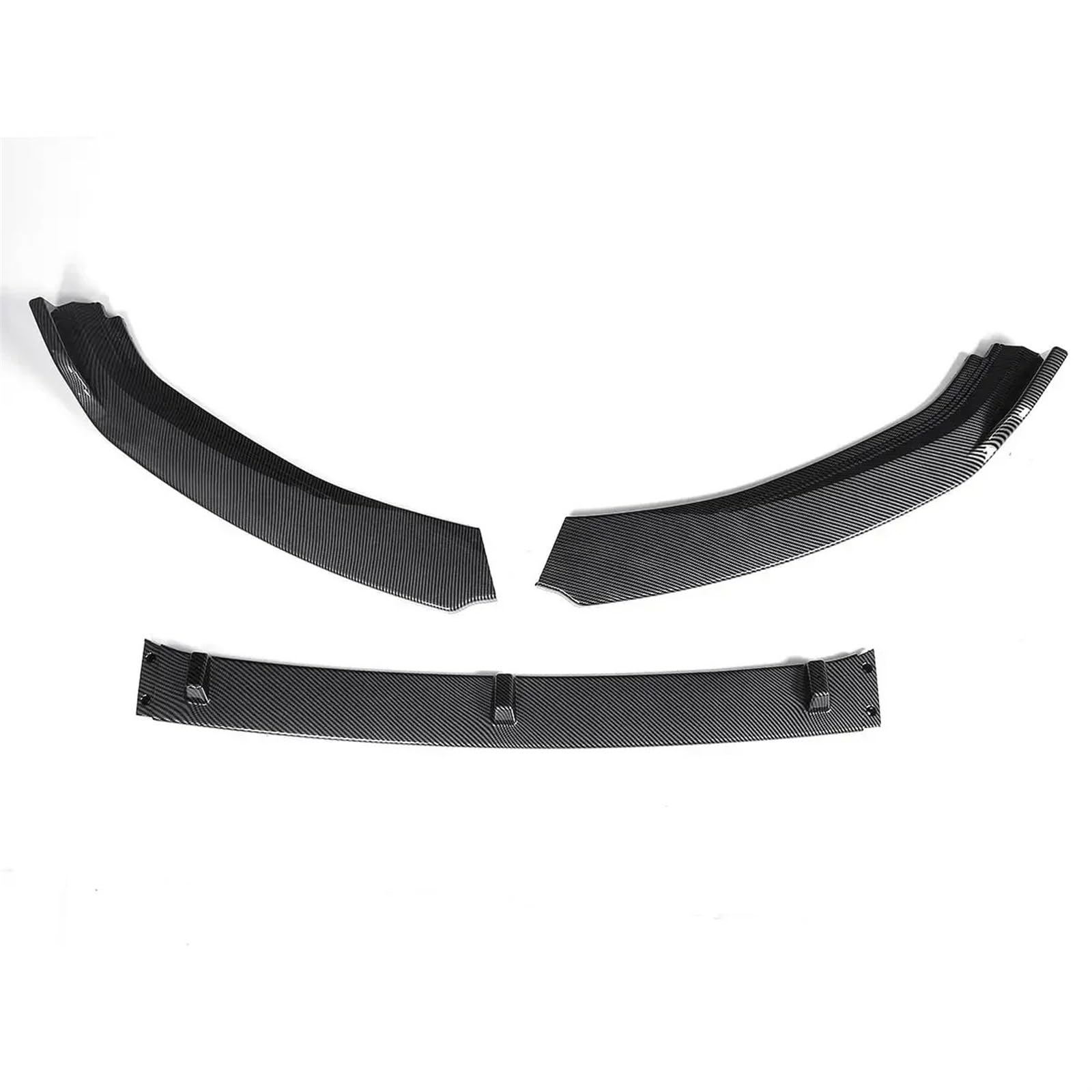 Frontlippe Splitter Für VW Für Golf 7 Für VII MK7 Für TDI Für TSI Für TGI 2012-2017 3 Stück Frontstoßstange Splitter Lippendiffusor Spoiler Schutzabdeckung Deflektor Frontstoßstange Auto(Carbon Look) von TjOta