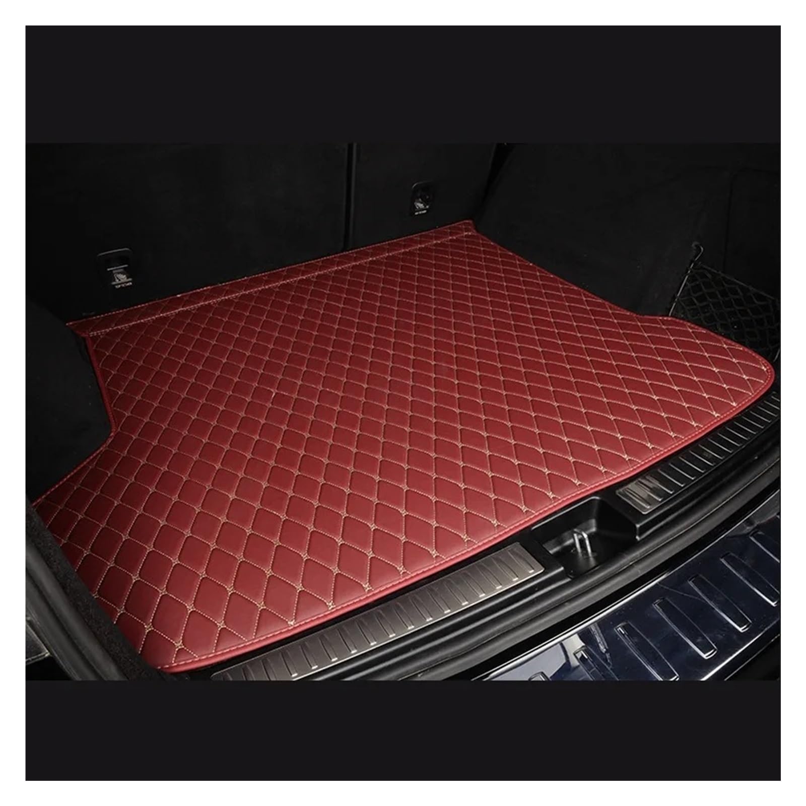 Für A4 B8 Für A3 8P TT Für A7 Für A5 Für Sportback Für Q7 Für Q3 wasserdichte Auto Boot Innen Zubehör Schutz Pads Auto Stamm Matten Auto Kofferraum Schutzmatte(Wine red) von TjOta