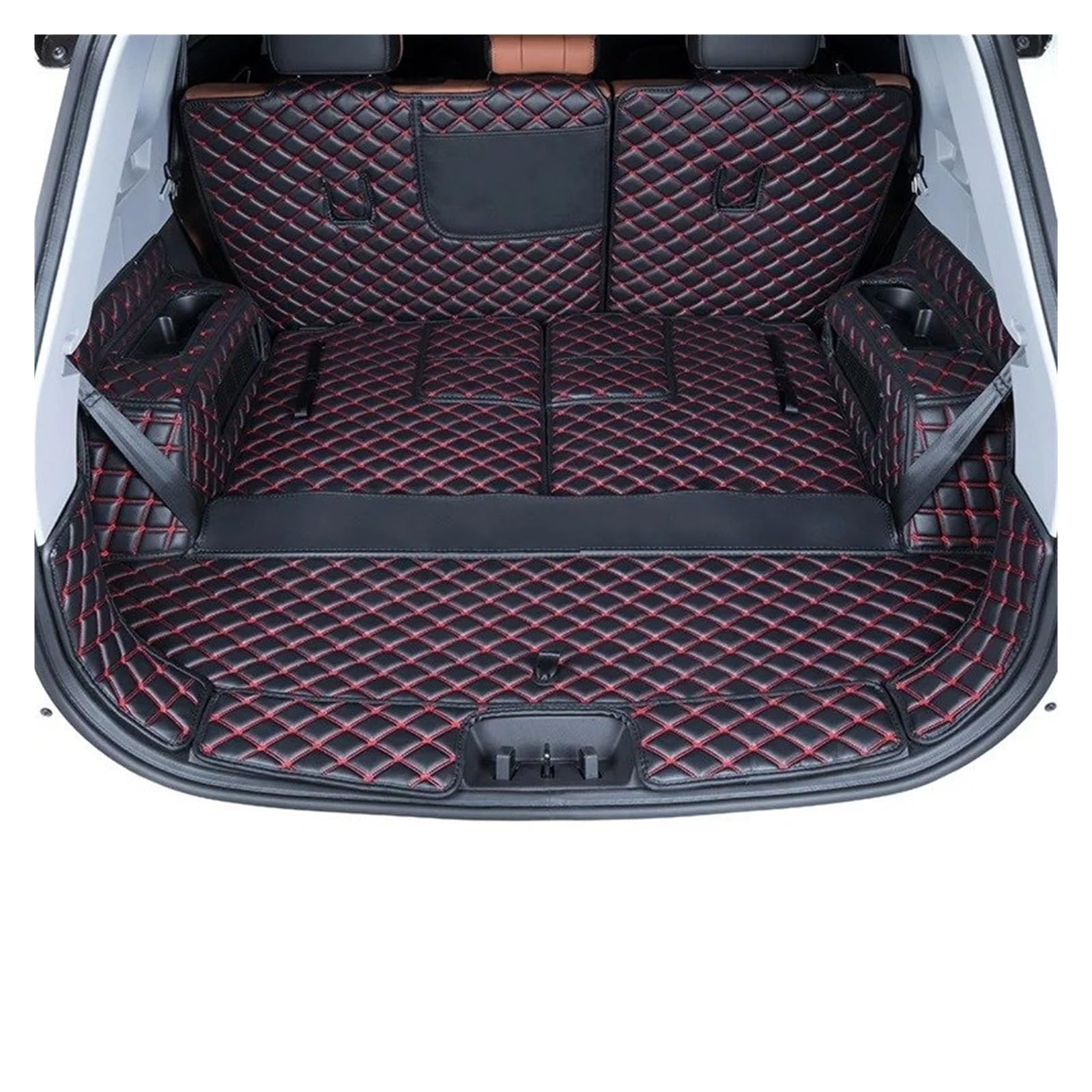 Für Chery Für Tiggo 8 Für Pro Für MAX 2022 2023 Boot Cargo Liner Fach Slip Abdeckung Pad Innen Dekorative Autos Zubehör Kofferraum Matte Auto Kofferraum Schutzmatte(Seven seats-8pcs2) von TjOta