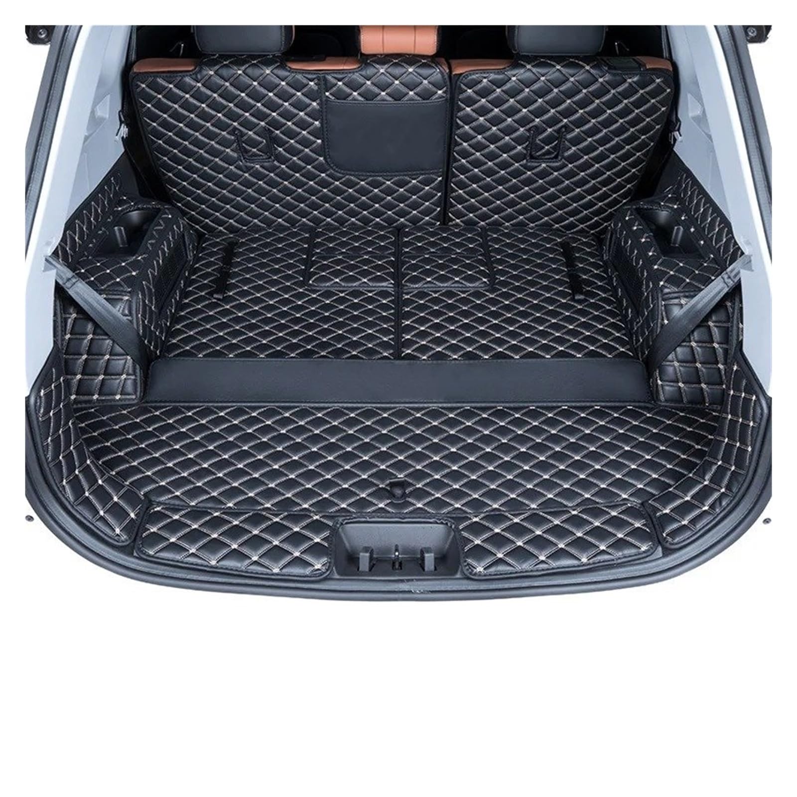 Für Chery Für Tiggo 8 Für Pro Für MAX 2022 2023 Boot Cargo Liner Fach Slip Abdeckung Pad Innen Dekorative Autos Zubehör Kofferraum Matte Auto Kofferraum Schutzmatte(Seven seats-8pcs4) von TjOta