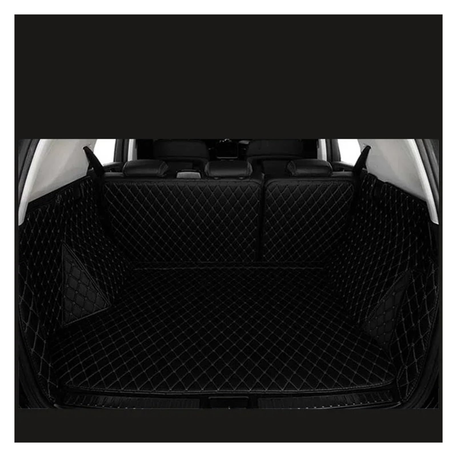 Für Hyundai Für Tucson NX4 2021-2024 Fracht Matten Hinten Liner Kofferraum Fracht Innen Zubehör Zurück Autos Produkt Auto Kofferraum Schutzmatte(Enclosed Black Black) von TjOta