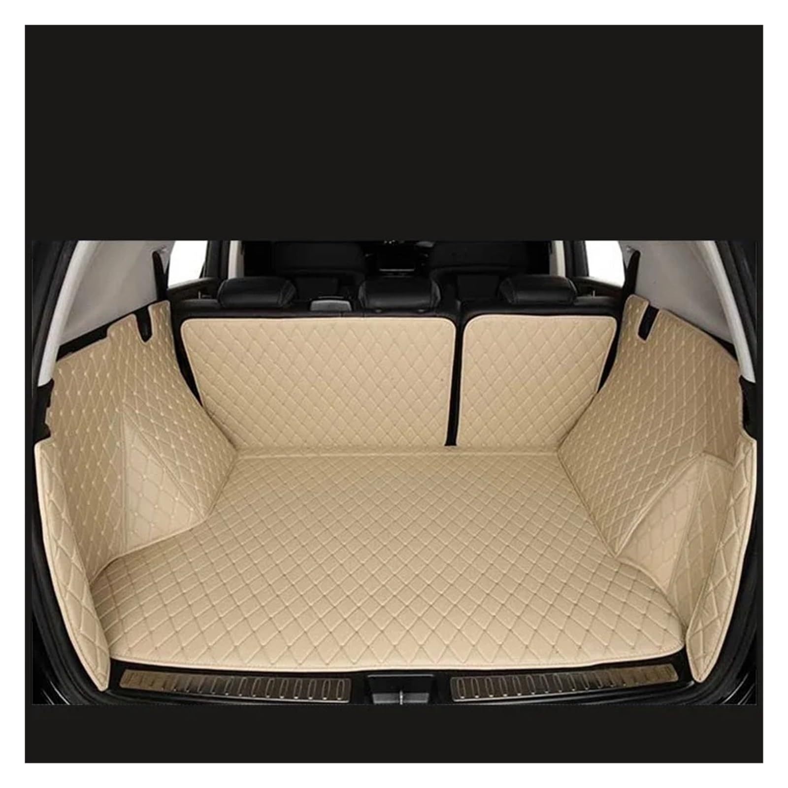 Für Hyundai Für Tucson NX4 2021-2024 Fracht Matten Hinten Liner Kofferraum Fracht Innen Zubehör Zurück Autos Produkt Auto Kofferraum Schutzmatte(Enclosed beige) von TjOta