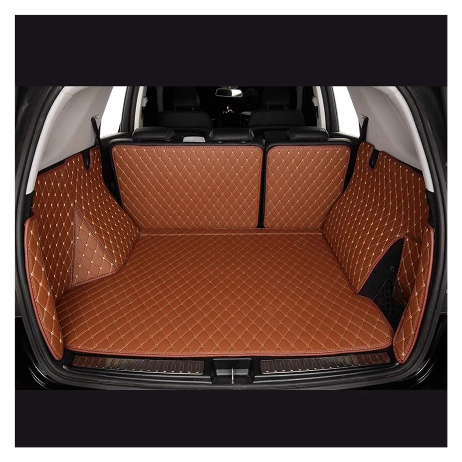 Für Infiniti QX60 L51 2022 2023 2024 2025 Auto Cargo-Liner Pads Auto Kofferraum Teppich Auto Stamm Matten Auto Kofferraum Schutzmatte(Brown) von TjOta