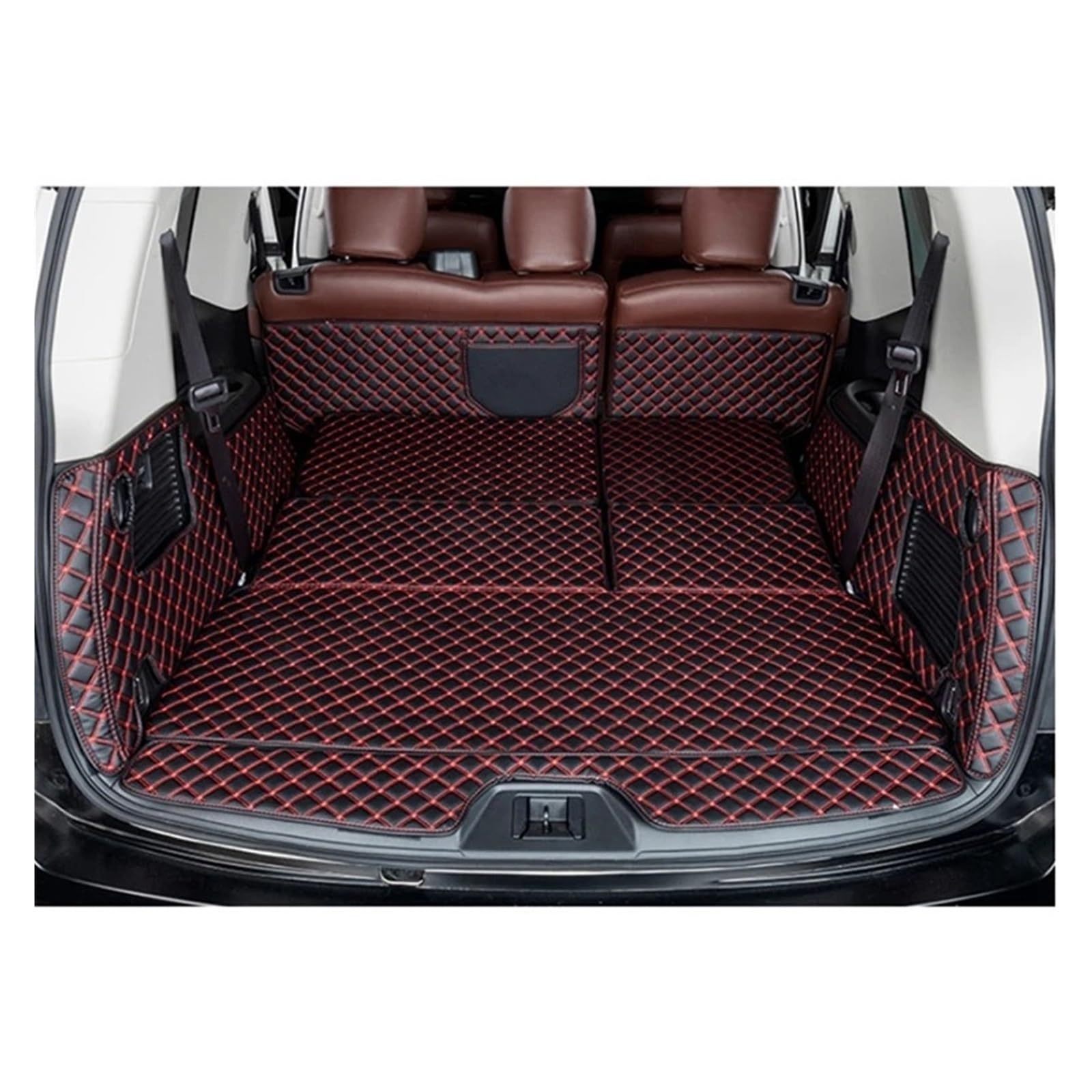 Für Infiniti QX80 7 8 Sitze 2013-2022 Langlebige Cargo Liner Kofferraum Teppiche Abdeckung Für Für Spezielle Auto Stamm Matten Auto Kofferraum Schutzmatte(3-Full Cover) von TjOta