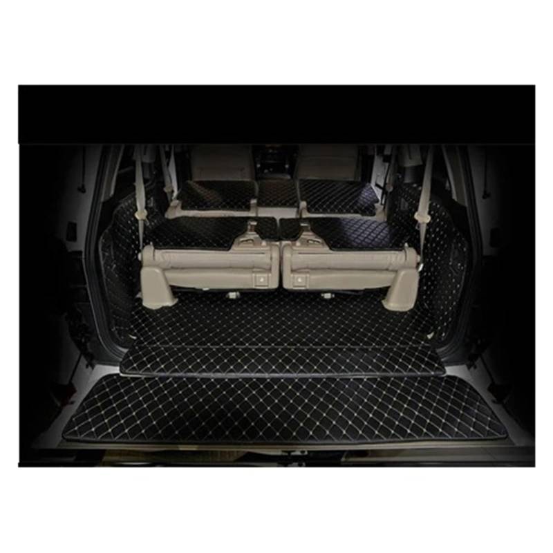 Für Lexus LX 570 7 Sitze 2007–2020 Kompletter Satz Kofferraummatten wasserdichte Kofferraumteppiche Cargo-Cargo-Liner Auto Kofferraum Schutzmatte(Beige) von TjOta