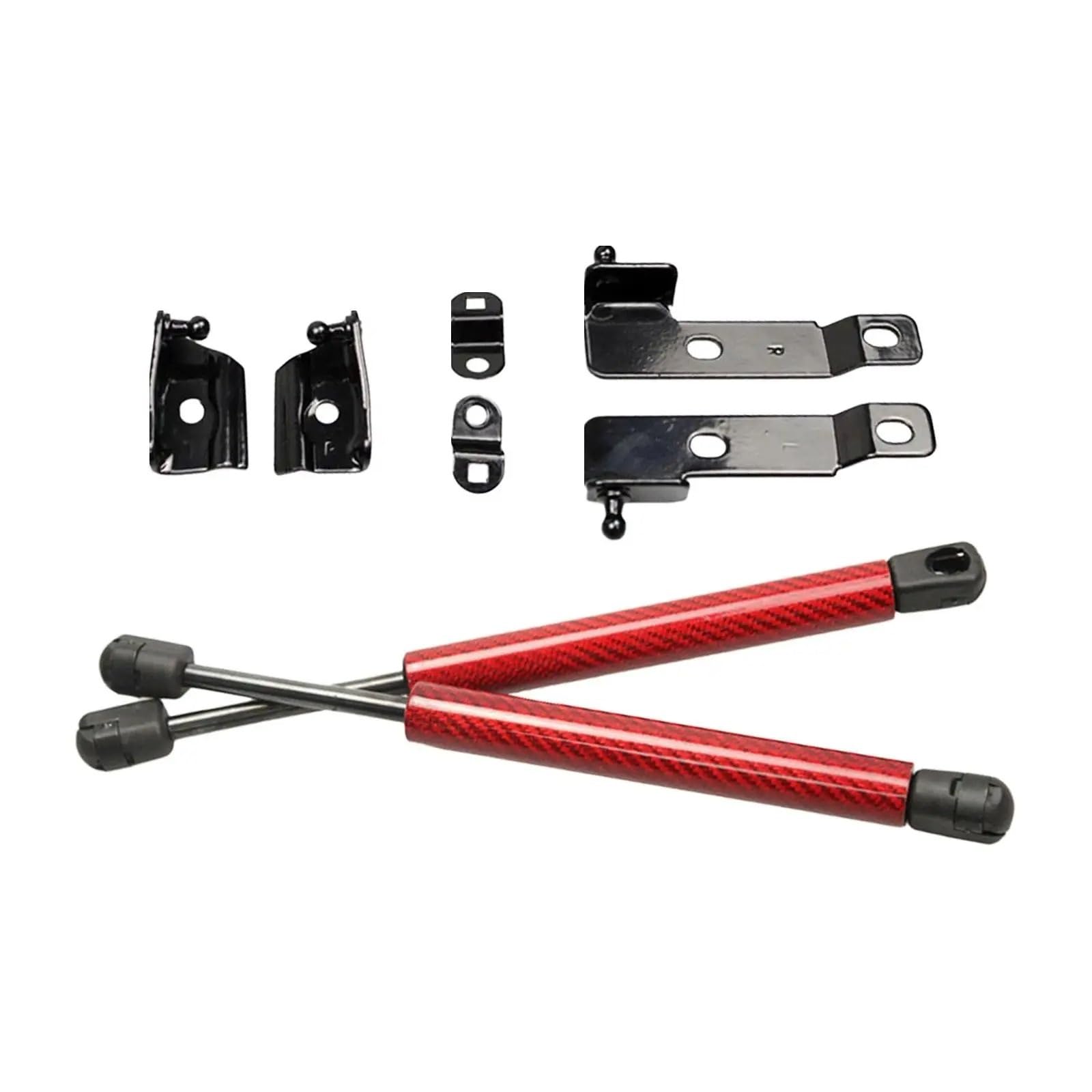 Kofferraum Gasfeder Für Nissan Für Frontier Für Navara D40 Langlebig 2X Front Motorhaube Haube Strut Lift Unterstützt Auto Zubehör Hinten Kofferraum Hydraulische(CarbonFiber Red) von TjOta