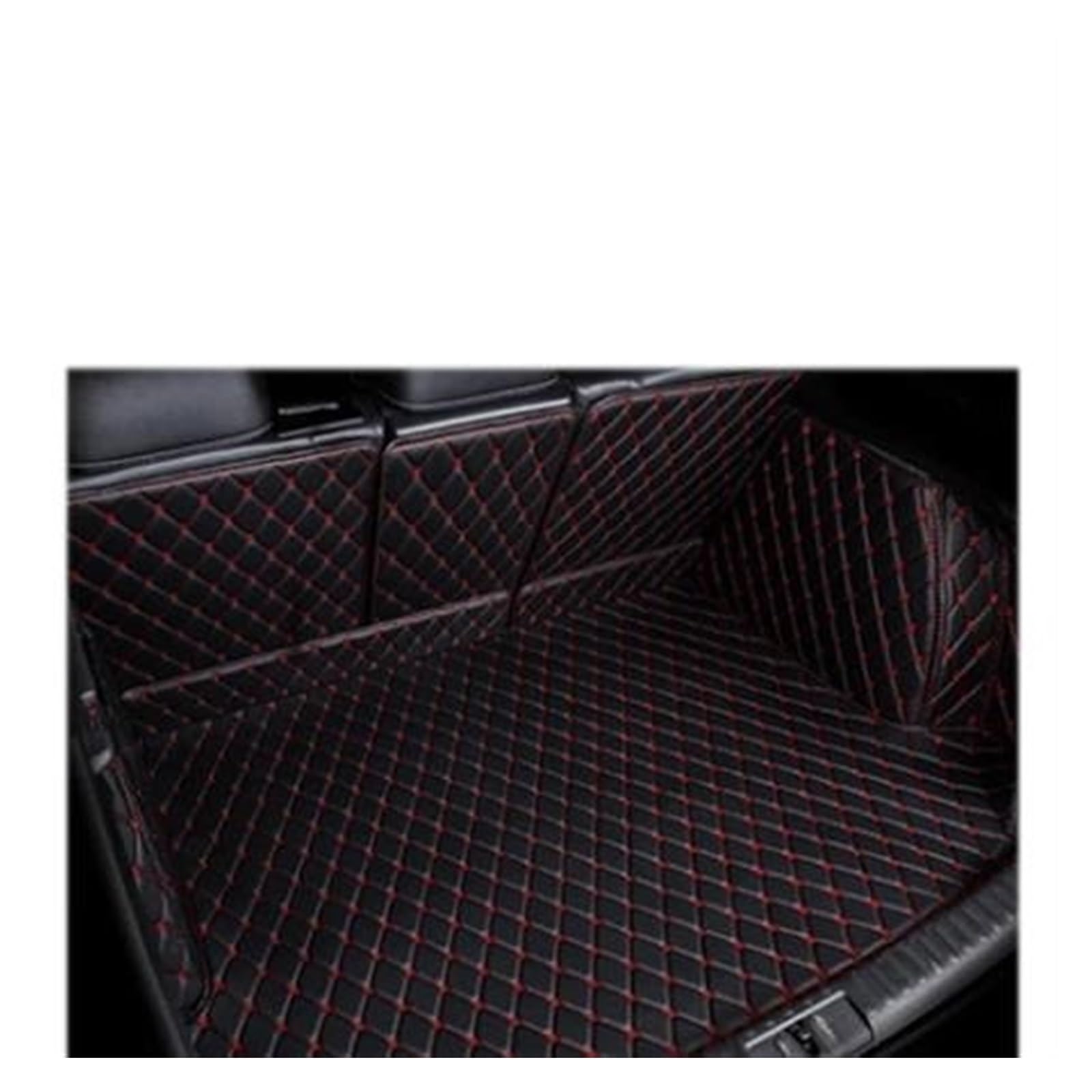 Kofferraumwanne Für A3 Für 8V 2014 2015 2016 2017 2018 2019 Leder Kofferraum MatTrunk Boot Mat Liner Pad Fracht Pad Cargo Liner Antirutschmatte Kofferraum(2Black red) von TjOta