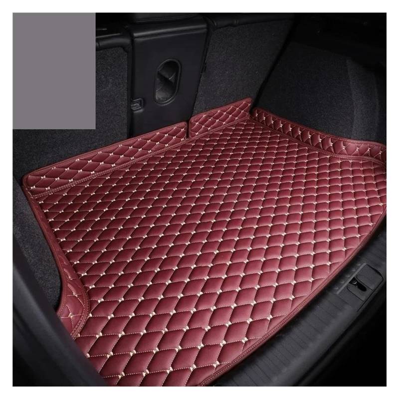 Kofferraumwanne Für BYD Für Yuan Für Plus Für Atto 3 2021~2023 Auto Stamm Matten wasserdichte Pads Leder Hinten Organizer Zubehör Antirutschmatte Kofferraum(Wine red) von TjOta