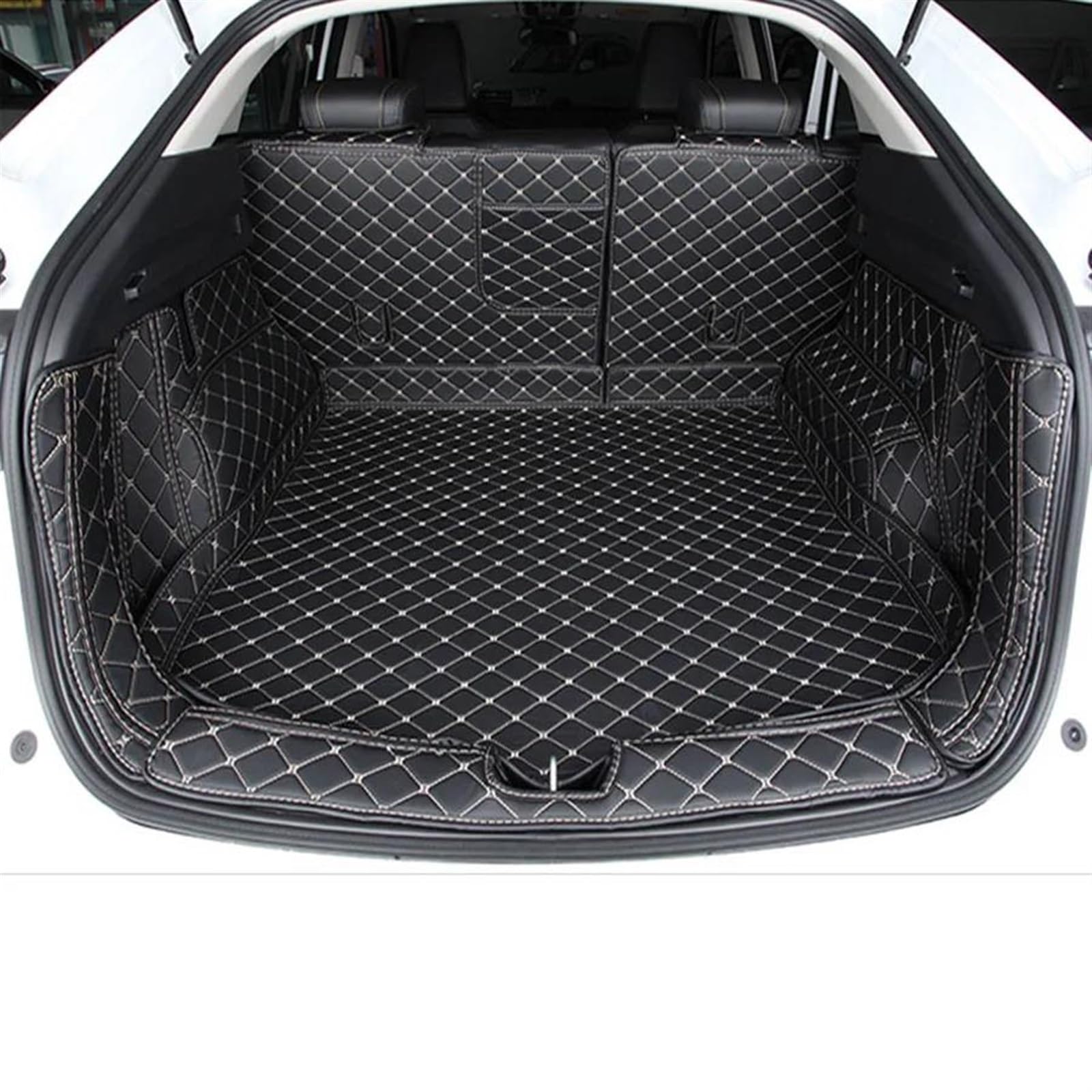 Kofferraumwanne Für Große Für Wand Für Haval Für F7 Für F7X 2019-heute Teppich Schutz Pad Auto Zubehör Auto Styling Leder Kofferraum Matte Hinten Liner Cargo Antirutschmatte Kofferraum(Black beige) von TjOta