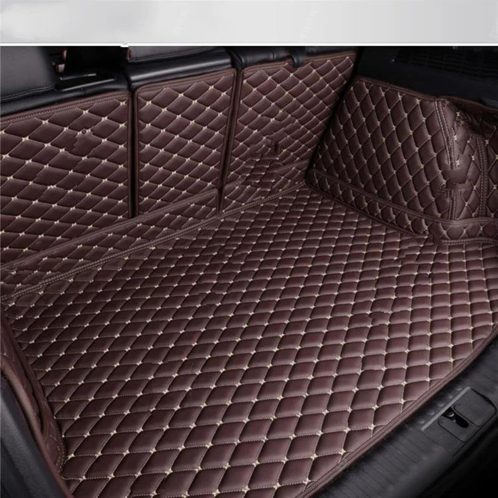 Kofferraumwanne Für Lincoln Für Aviator 6-Sitz 2020 2021 2022 2023 Vollständige Abdeckung Stamm Matte Auto Abdeckung Pad Cargo-Liner Innen Schutz Zubehör Antirutschmatte Kofferraum(Dark Brown) von TjOta