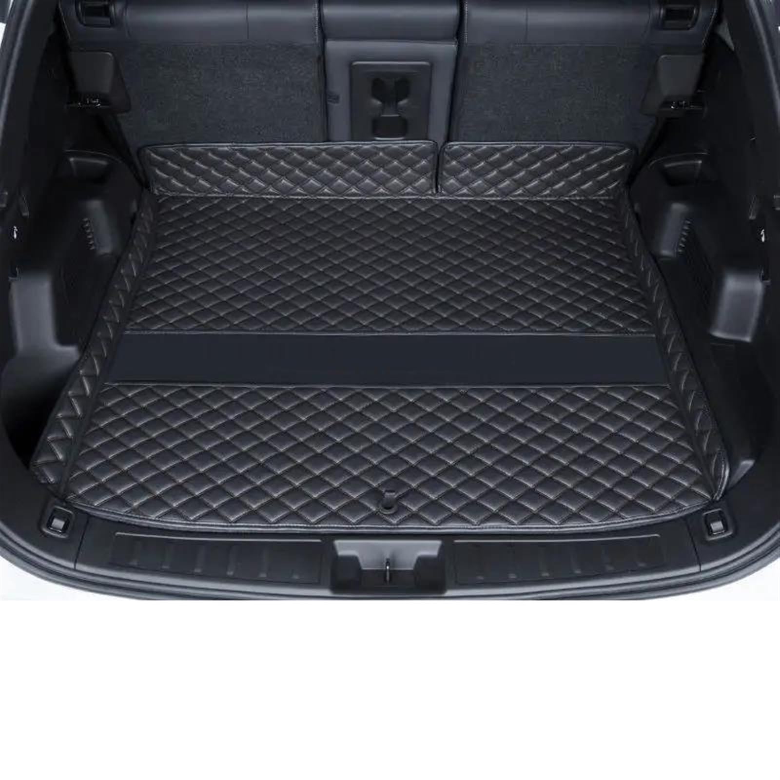 Kofferraumwanne Für Outlander 2021 7seat Jahr Kofferraum Matte Volle Paket Cargo-Liner wasserdichte Boden Matte Heckklappe Matte Innen Antirutschmatte Kofferraum(Main Pad Black) von TjOta