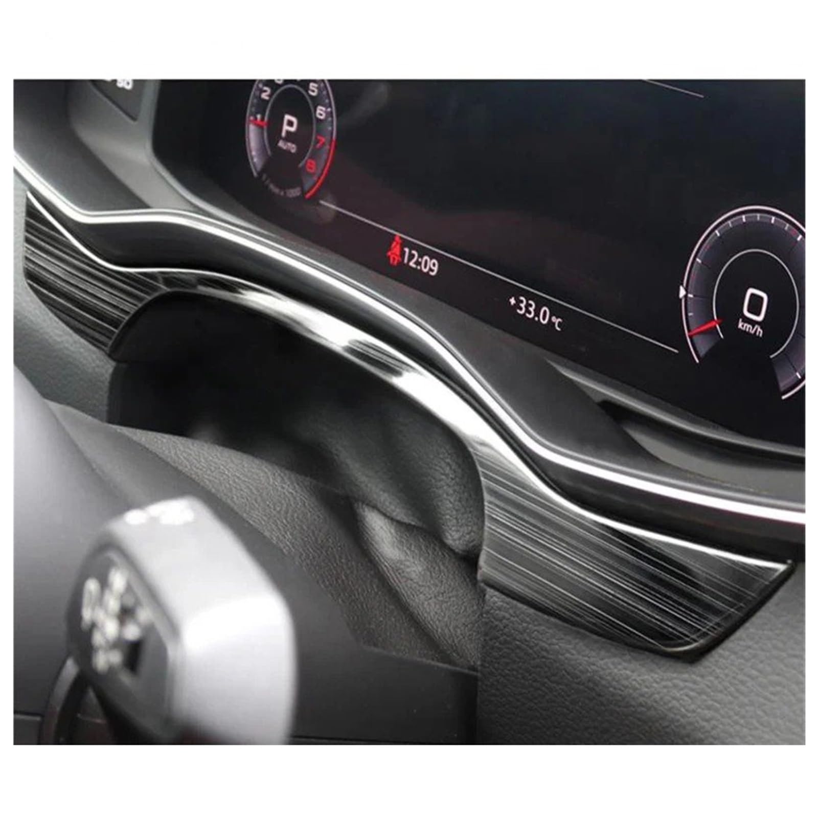 Mittelkonsole Dekor Für A6 C7 Carbon Faser Dashboard Trim Zentrale Steuerung Panel Dekoration Abdeckung Aufkleber Innen Auto Zubehör Auto Styling Mittelkonsole Styling(A Model Black) von TjOta