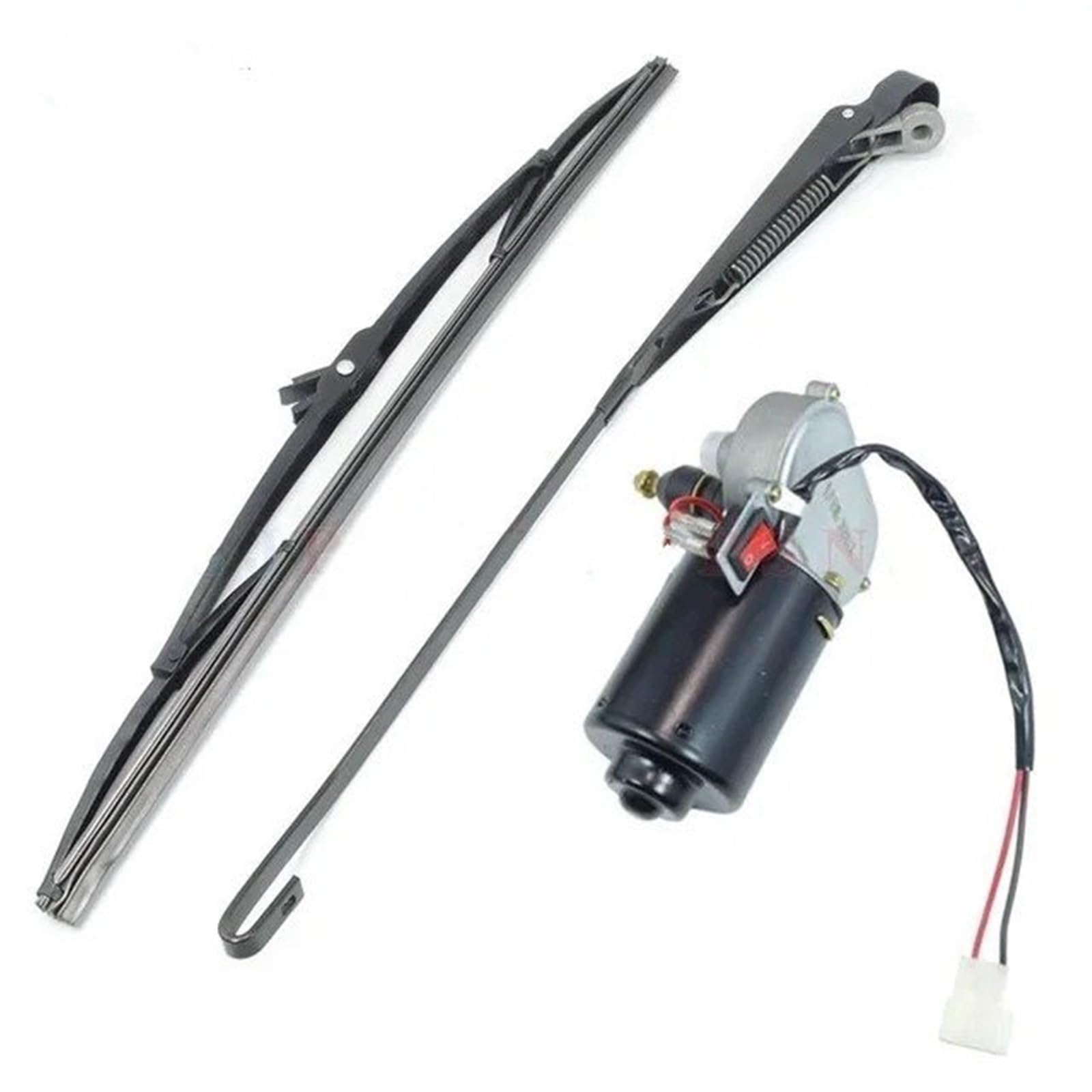 Wischermotor 12V 48V 60V Wischerblätter Elektrischer Wischermotor Ohne Knochen Elektrischer Wischermotor Mit/ohne Schalter Elektrofahrrad-Dreiradwischer ﻿ Scheibenwischermotor(48V 60V,With switch 1Set von TjOta