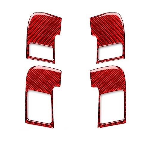 Auto Interieur Panel Für A3 S3 8P 2006 2007 Carbon Faser Türschloss Schalter Control Pane Trim Abdeckung Innen Dekoration Auto Zubehör Aufkleber Applique Auto Interieur Abdeckung(Red A) von Tjxtixle