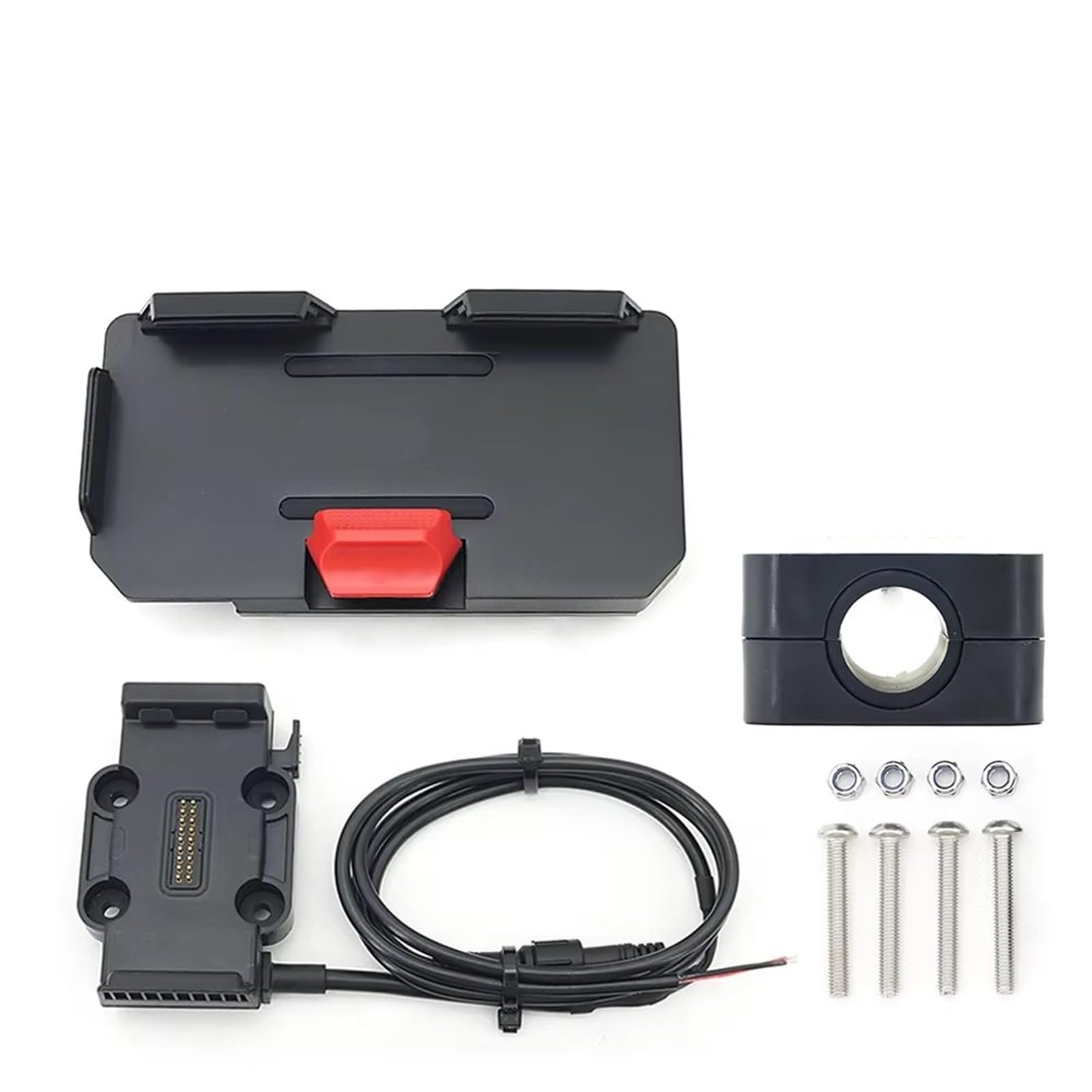 Motorrad GPS Halterung Querstange Roll Bar Telefon Navigation Halterung Basis R1250GS CRF1100L F900XR R18 Für Alle Motorrad Drahtlose Aufladen 12mm 16mm 22mm Navigations Halterung(A Set - Black 16mm) von Tjxtixle