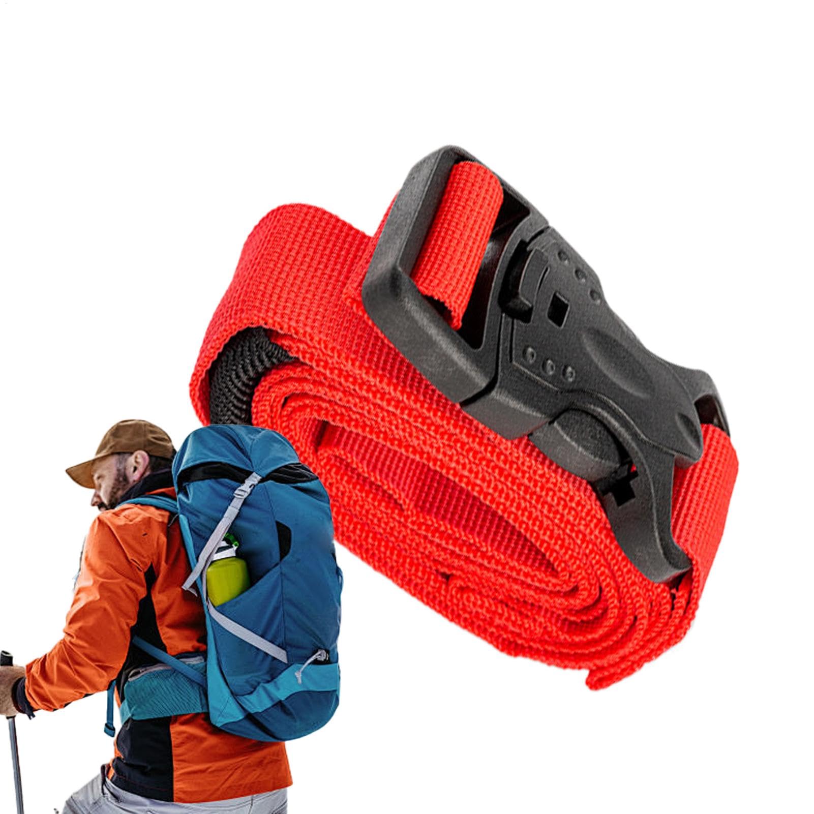 Tktouci Koffergürtel, Reisegürtel für Gepäck | Nylon Schlafsack Armband,Einstellbarer Frachtgürtel zum Campen, Wandern, Klettern, Reisen, Outdoor -Sportarten von Tktouci