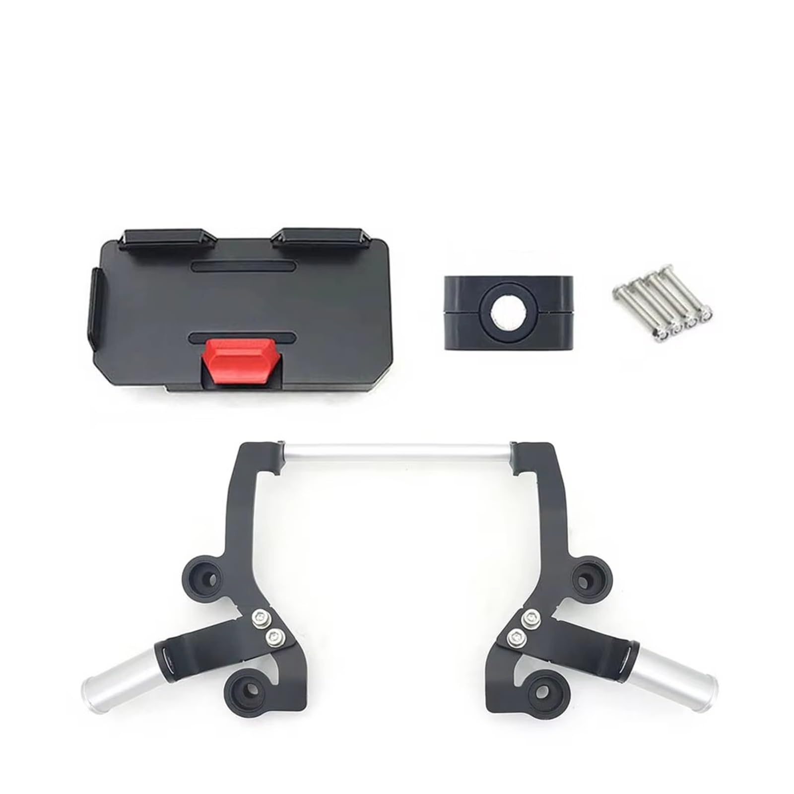 Handyhalter Motorrad Für X-MAX 300 Für XMAX300 2021 Motorrad GPS Telefon Halter USB Drahtlose Ladegerät Navigation Scheinwerfer Halterung Halterung Ständer Fahrrad Handyhalterung(12mm -Silver -Holder) von Tkxvcejv