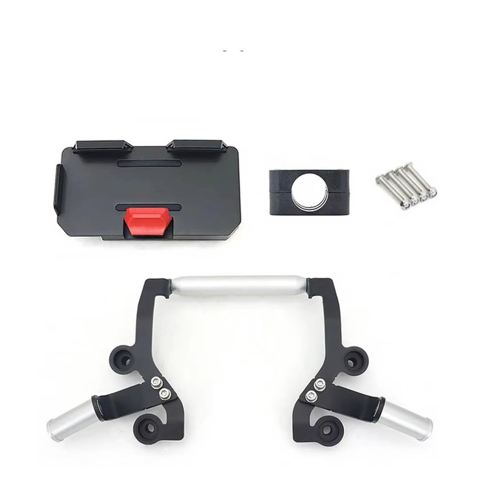 Handyhalter Motorrad Für X-MAX 300 Für XMAX300 2021 Motorrad GPS Telefon Halter USB Drahtlose Ladegerät Navigation Scheinwerfer Halterung Halterung Ständer Fahrrad Handyhalterung(22mm -Silver -Holder) von Tkxvcejv