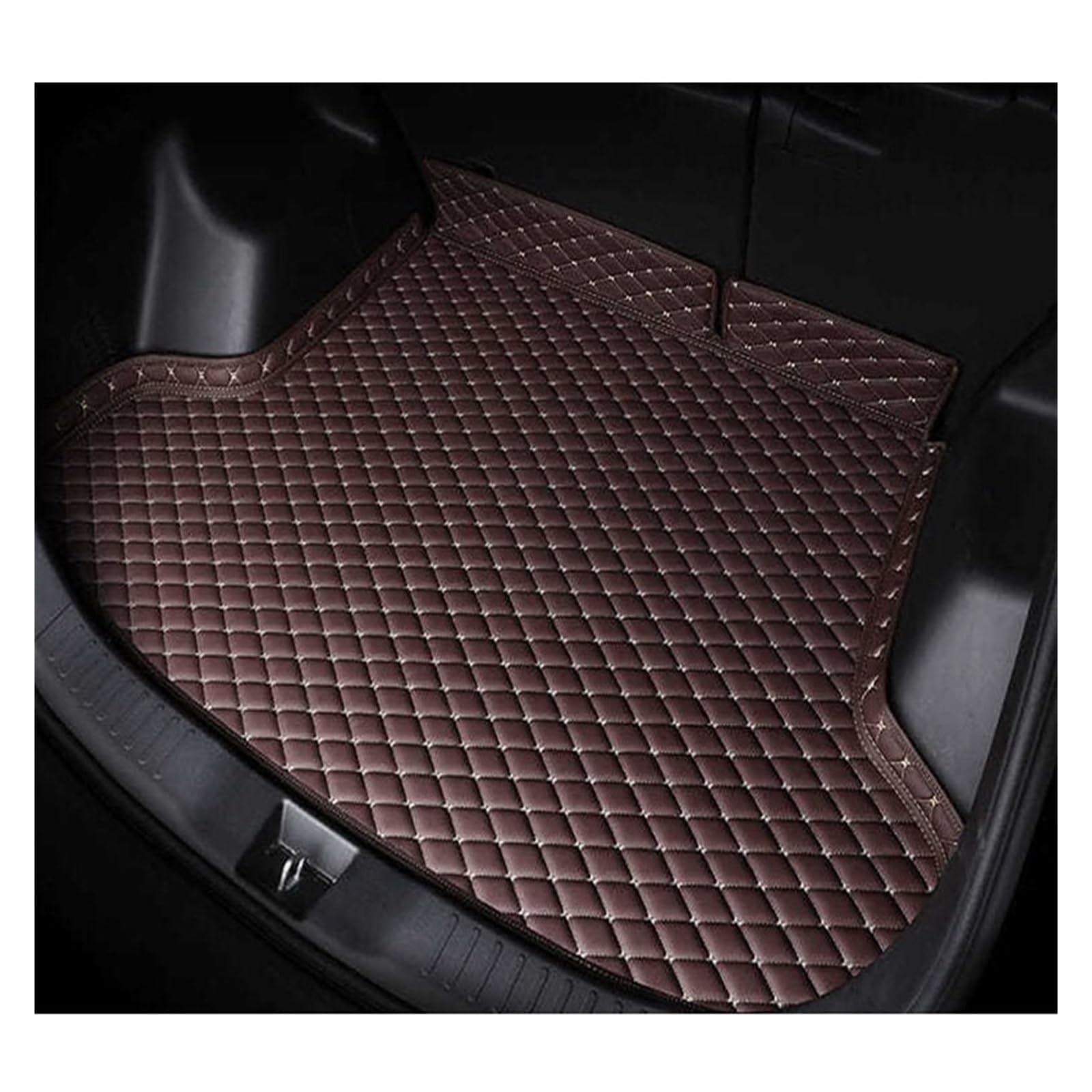 Kofferraummatten Für Ford Für Mustang 2014 2013 2012 2011 Auto Stamm Matten Cargo-Liner Auto Innen Zubehör Kofferraumwanne Schutzmatte(Coffee-A) von Tkxvcejv