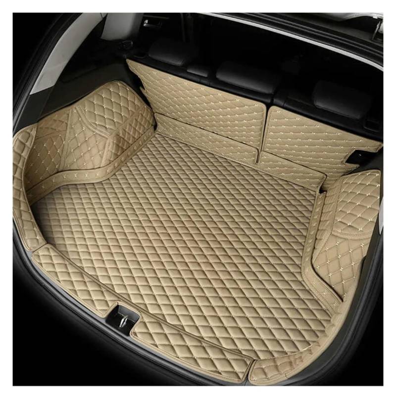 Kofferraummatten Für Skoda Für Octavia 2015 2016 2017 2018 2019 2020 Auto Hinten Boot Liner Koffer Cargo Mat Fach Boden Karpfen Kofferraumwanne Schutzmatte(Beige-B) von Tkxvcejv