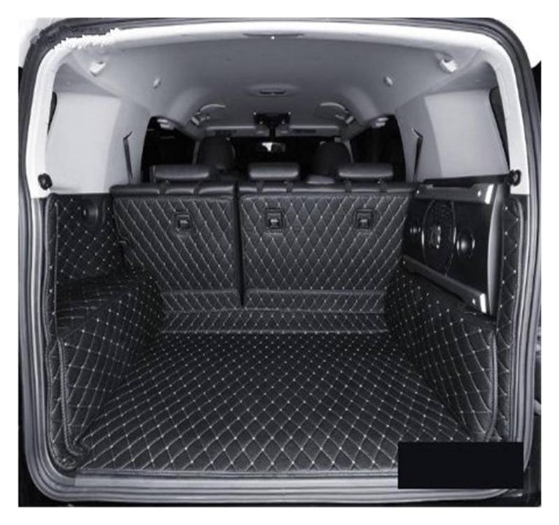 Kofferraummatten Für Toyota FJ Für Cruiser 2008 2009 2010 2011 2012 2013 2014 2015 2016 2017 2018 2019 Leder Kofferraum Matte Cargo-Liner Kofferraumwanne Schutzmatte(Black beige-B) von Tkxvcejv