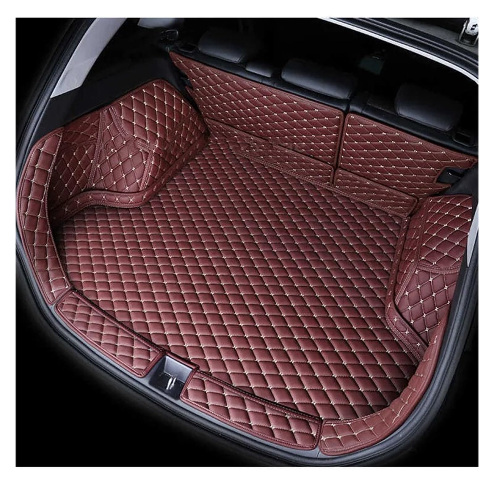 Kofferraummatten Für Volvo Für XC60 2009 2010 2011 2012 2013 2014 2015 Kofferraum Matte Cargo-Liner Teppich Kofferraumwanne Schutzmatte(Wine red-B) von Tkxvcejv