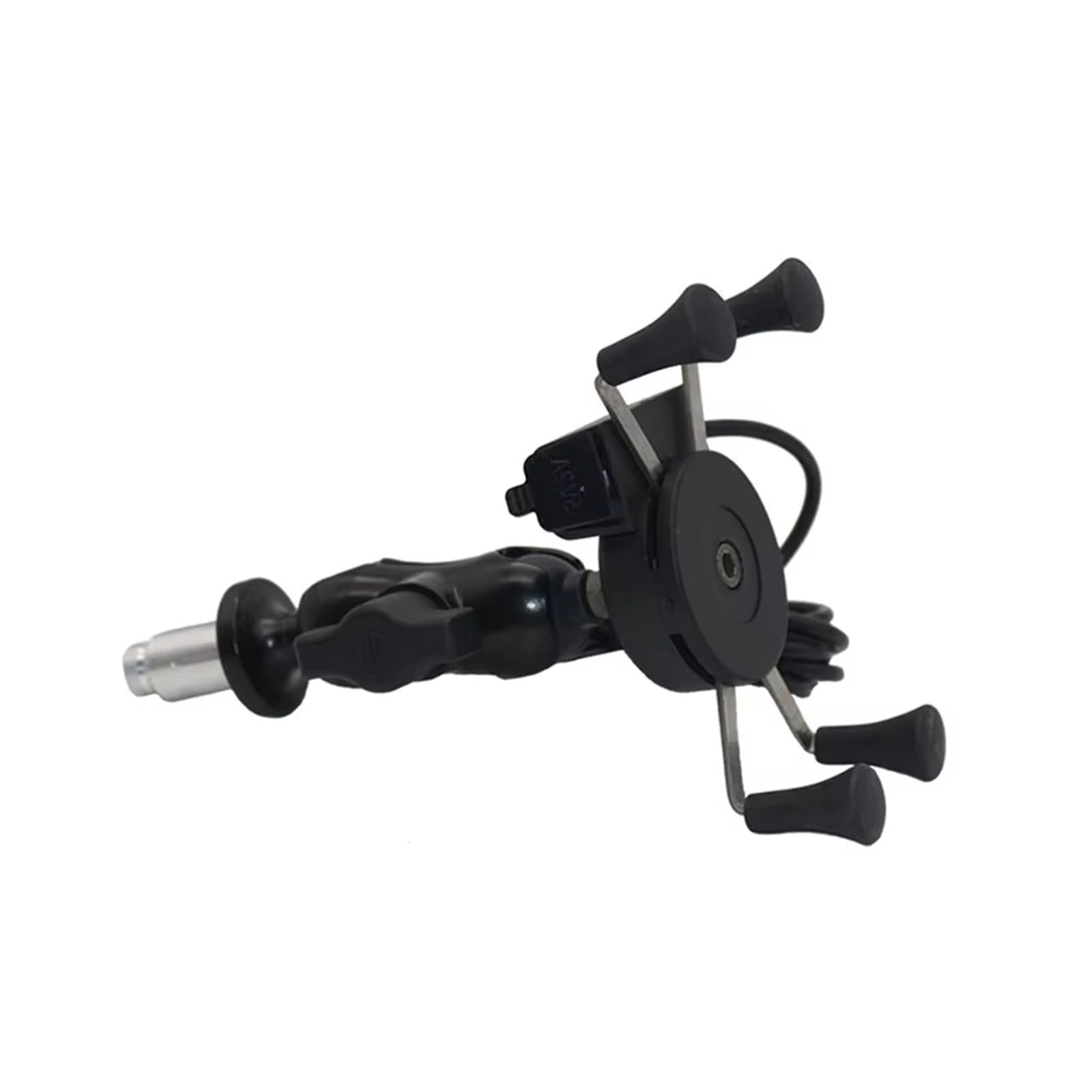 Tkxvcejv Handyhalter Motorrad Für YZF R6 2006-2017 R1M Motorrad Telefon Halter Gabel Vorbau Halterung GPS Navigation USB Ladegerät Halterung Handy Stehen Fahrrad Handyhalterung(with USB Charger) von Tkxvcejv