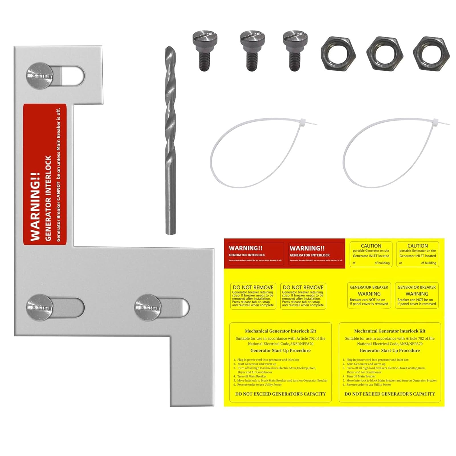 Generator Interlocks Plattenkits 150/200AMP Panel Und Interlocks Kits Circuits Breaker Panel Dauer von Tmboryuu