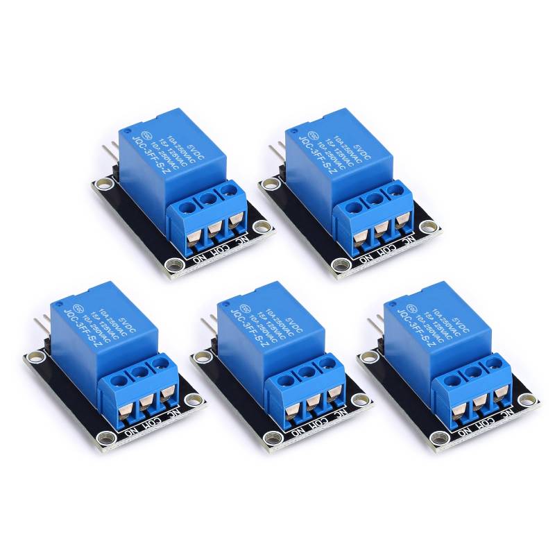 Pack Von 5 Einzelkanal Relais Modulen Board Platine 12V Relays Modules Board Einzelkanal Relais Module Für Die Heimautomatisierung von Tmboryuu