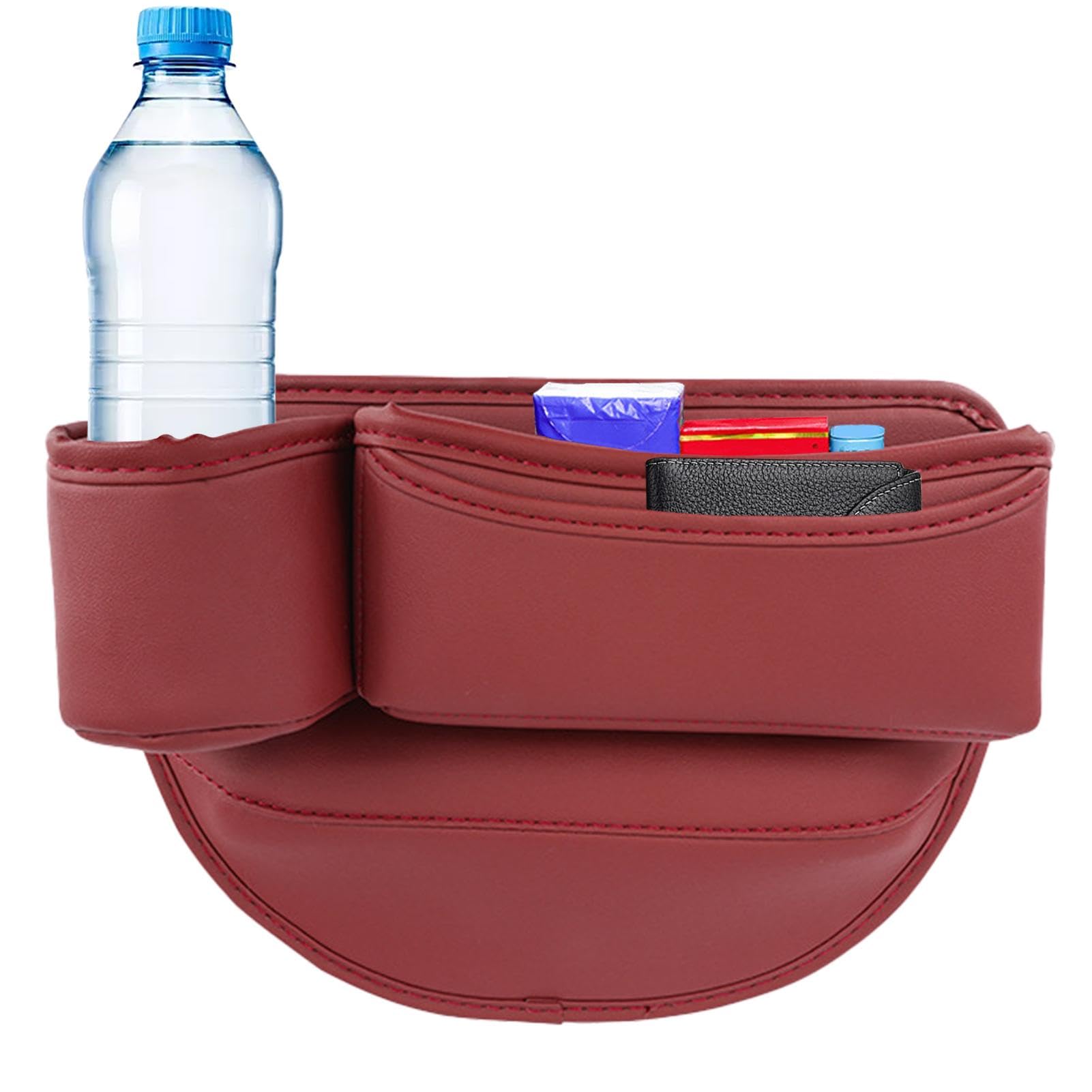 TocaFeank Getränkehalter-Tasche für Auto, Autositz-Aufbewahrungsbox mit Getränkehalter | Multifunktions-Aufbewahrungsbox für den Vordersitz | Kunstleder-Aufbewahrungsbox für den Vordersitz, von TocaFeank