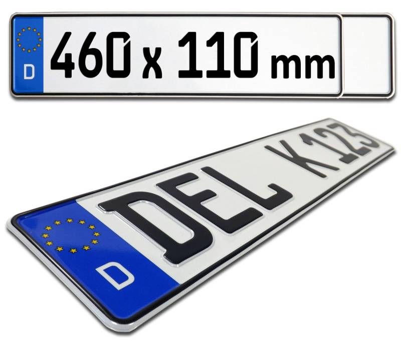 Kfz Kennzeichen / Euro Nummernschild Deutschland - 460mm x 110mm von AUTDER