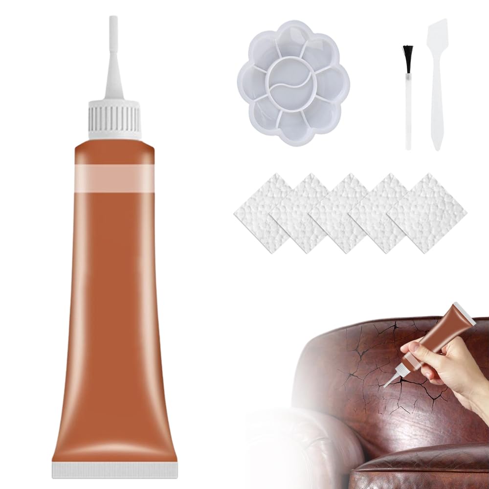 Toerjii Leder Reparatur Set,2024 Neu Lederreparatur Creme,Leather Repair Gel, Leder Restaurator, Lederreparatur Füller,Reparatur von Lederkratzern (Ahorn) von Toerjii