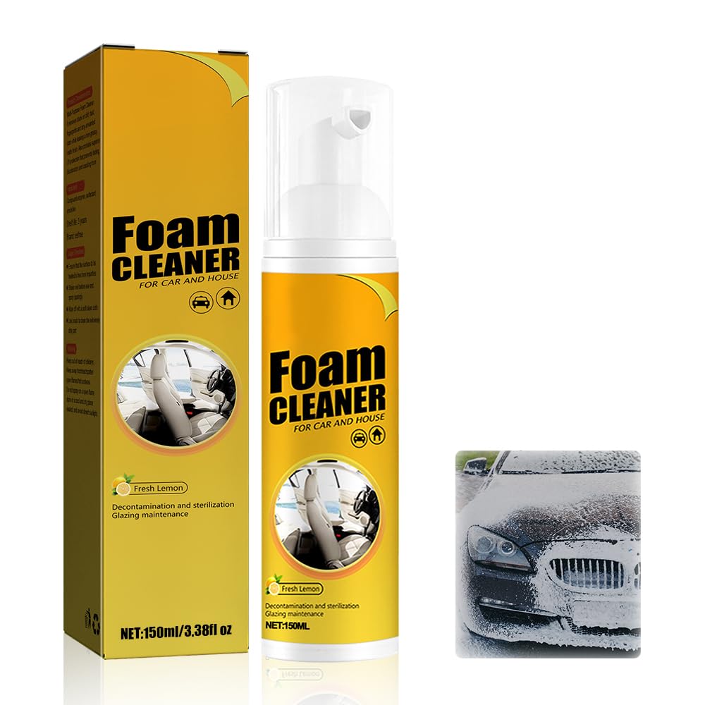 Toerjii Multi-Purpose Foam Cleaner, 2025 Neu Auto Innenraum Reiniger, Innenraumreiniger Auto, Cockpitpflege Auto, Auto Polsterreiniger für Kunststoff Polster Leder (1 Pcs) von Toerjii