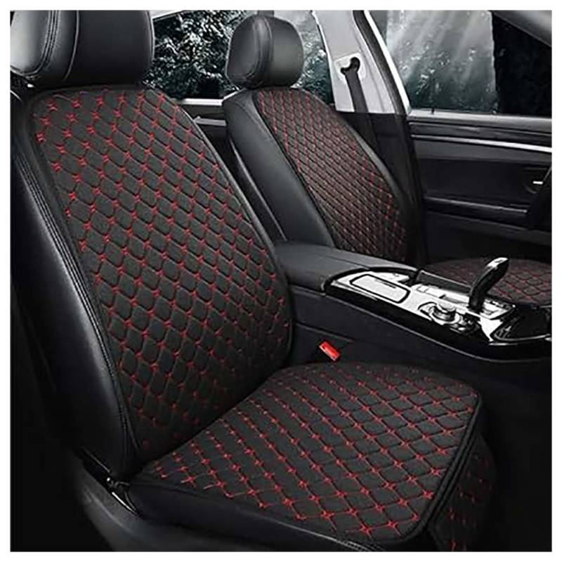 Auto Sitzbezug für B-MW 2 Series Gran Tourer 216d 2015-2024, Vorne Und Hinten Leinen-Sitzkissen Anti-Rutsch-Atmungsaktiver Four Seasons Universal Autositzschutz Autozubehör,D/Black-red von Toets