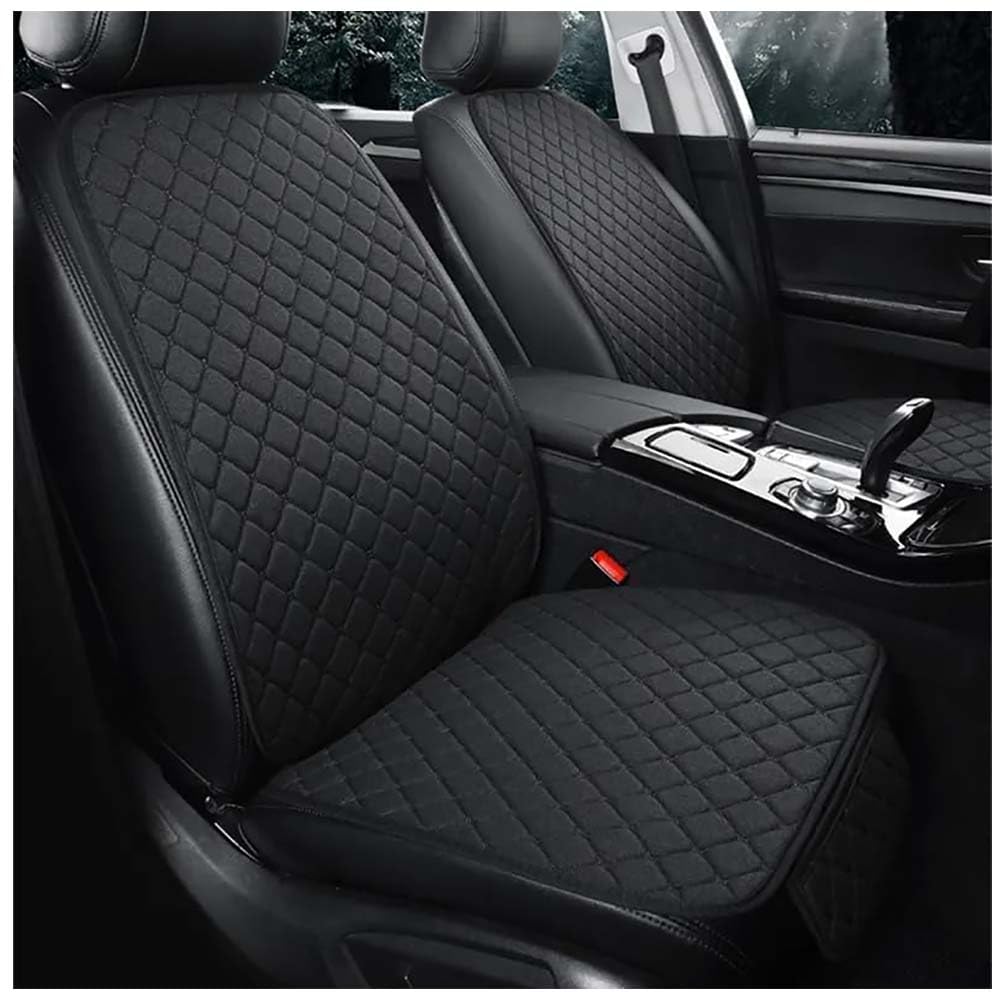 Toets Auto Sitzbezug für Vo-lvo XC90 5seats 2010-2024, Vorne Und Hinten Leinen-Sitzkissen Anti-Rutsch-Atmungsaktiver Four Seasons Universal Autositzschutz Autozubehör,B/Black von Toets