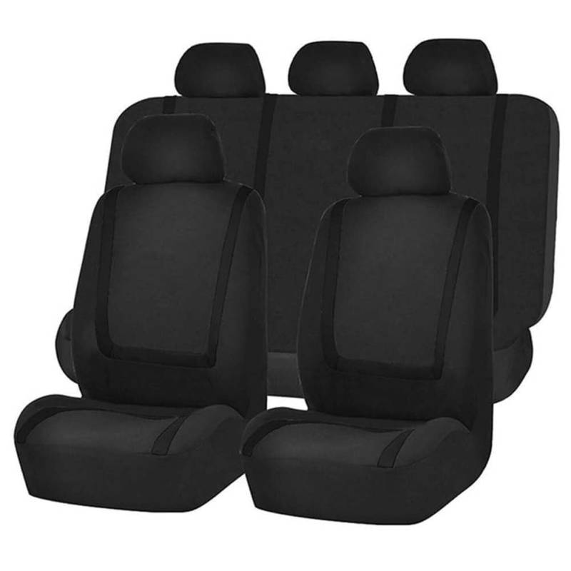 Toets Sitzbezüge Auto Set für Suzuki Swift 2005-2024, Universal Vier Jahreszeiten Autositzbezüge Sitzschoner Protectors Innenraum Zubehör,A/Black von Toets