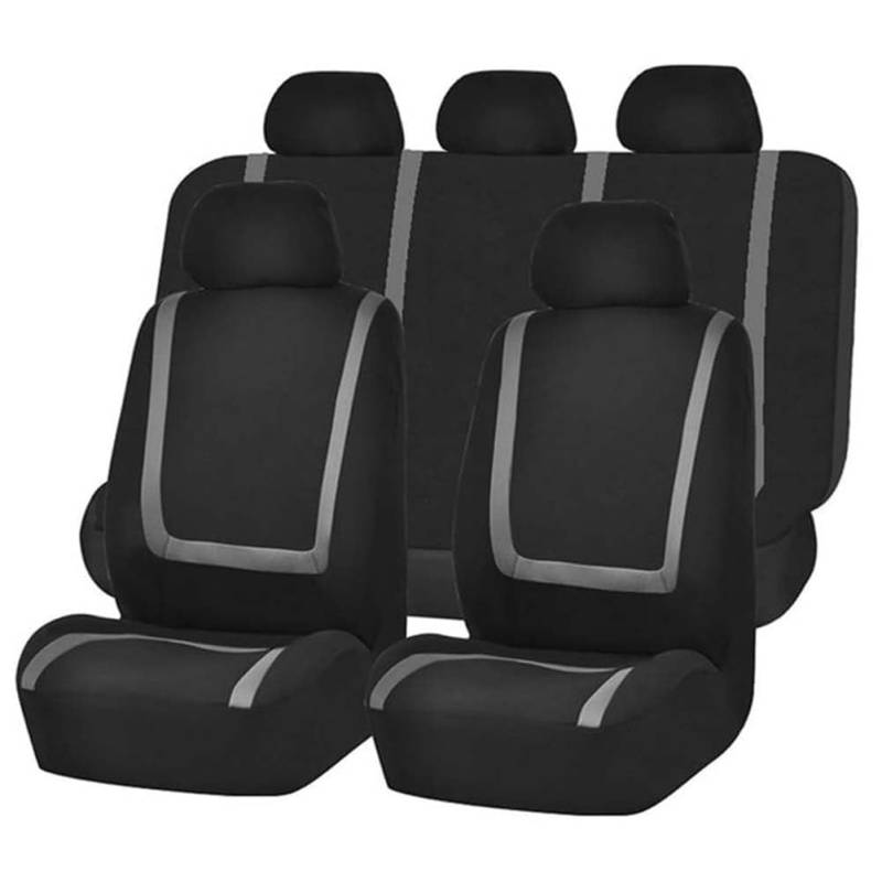 Toets Sitzbezüge Auto Set für Suzuki Swift 2005-2024, Universal Vier Jahreszeiten Autositzbezüge Sitzschoner Protectors Innenraum Zubehör,B/Grey von Toets