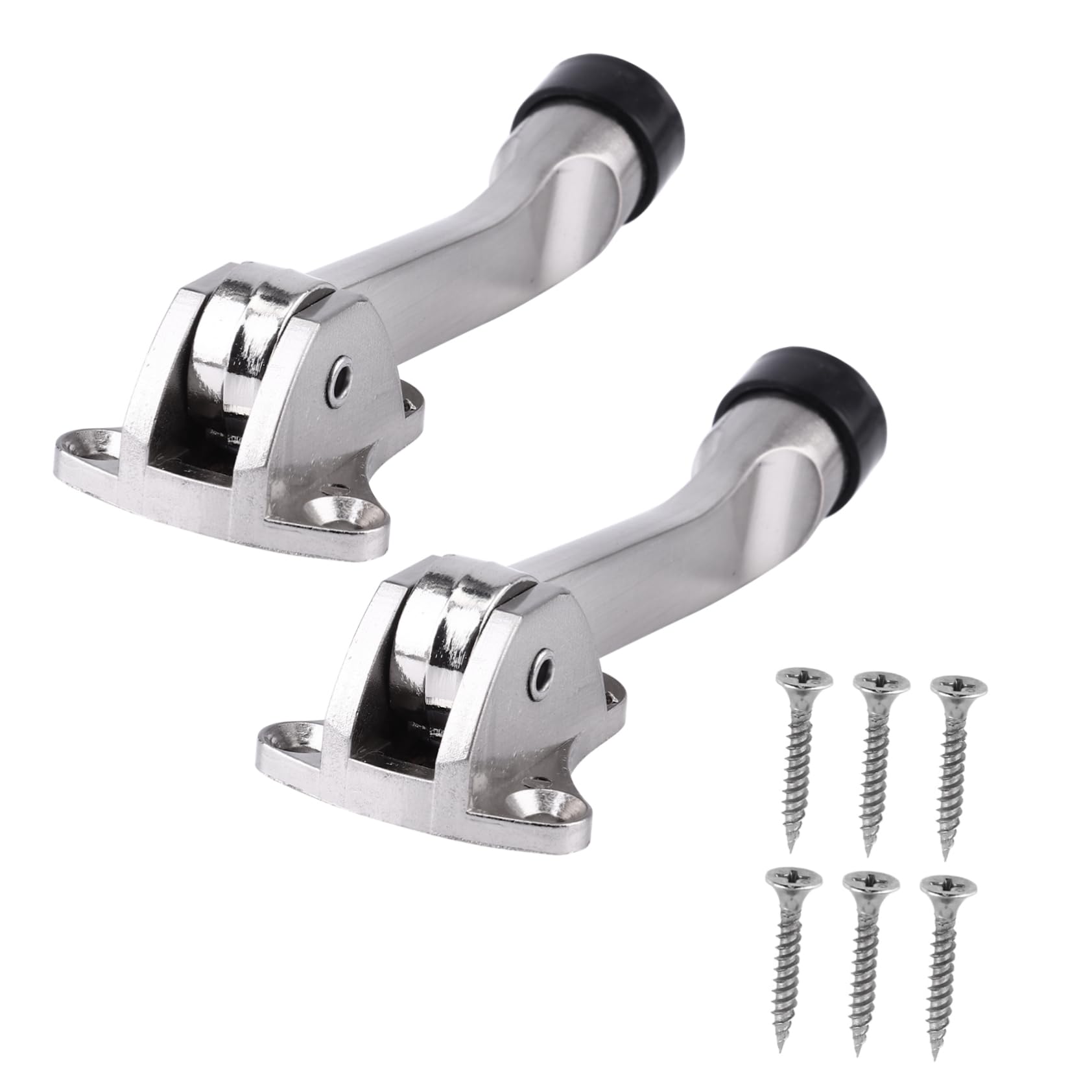 Tofficu 2 Stk Tür oben Kickdown-Türstopper Türblocker türstopper scharnier Tür stoppt door holder door handle zinkleimverband Fangtürhalter Türstopper zur Wandmontage Zinklegierung Silver von Tofficu