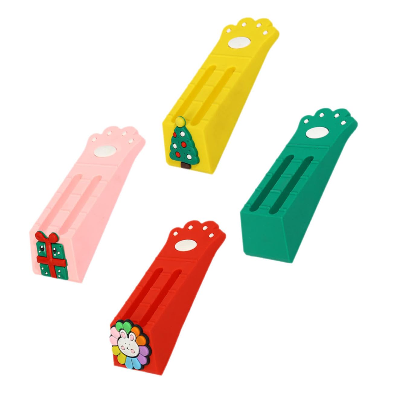 Tofficu 4 Stück door holder door stops abtreter door wedge deko Türstopper Keil Türstopper Tier süße Türstopper Türstopper Keil für Tür Türblockiersicherheit PVC von Tofficu