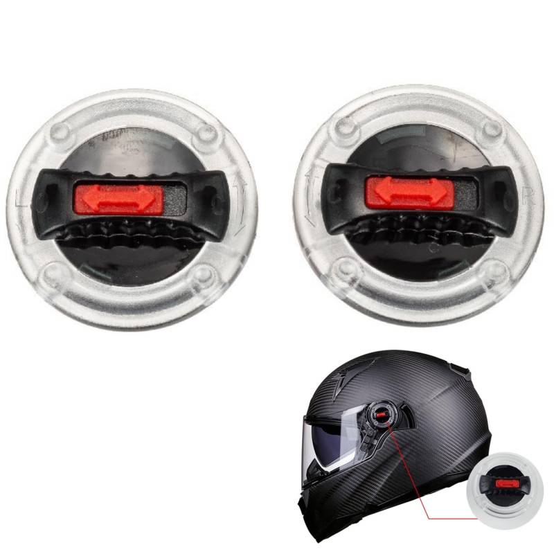 Motorradhelm-Visier mit Drehschalter, Motorradhelm Schrauben, Helm Visier Schrauben Motorrad, Motorrad Helm Ersatzteile, Kompatibel mit LS2 FF370 FF396 FF394 FF358 FF386 FF387 FF310 OF569 Helmlinsen von Tokaneit