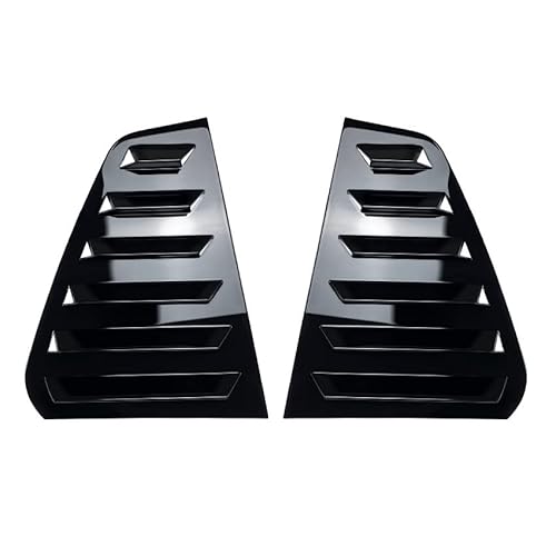 2 Stück Schwarz glänzend Auto Heckscheibe Louver Shutter Trim Für VWGolf MK7 MK7.5 2014-2019, Hintere Seitenfensterlamellen Sorgen für Privatsphäre und Schatten, Fenster Jalousien Exterior Zubehör von Tokenhigh