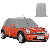 Halbgarage Autoabdeckung für Mini Cabrio R52 R57 F57 2005-2022, 600D Wasserdicht Sonnenschutz Thermomatten mit Haken Riemen, Wrap Cover für Mini Cabrio Anti-UV/Frost/Ice/Staub (Grau) von Tokenhigh