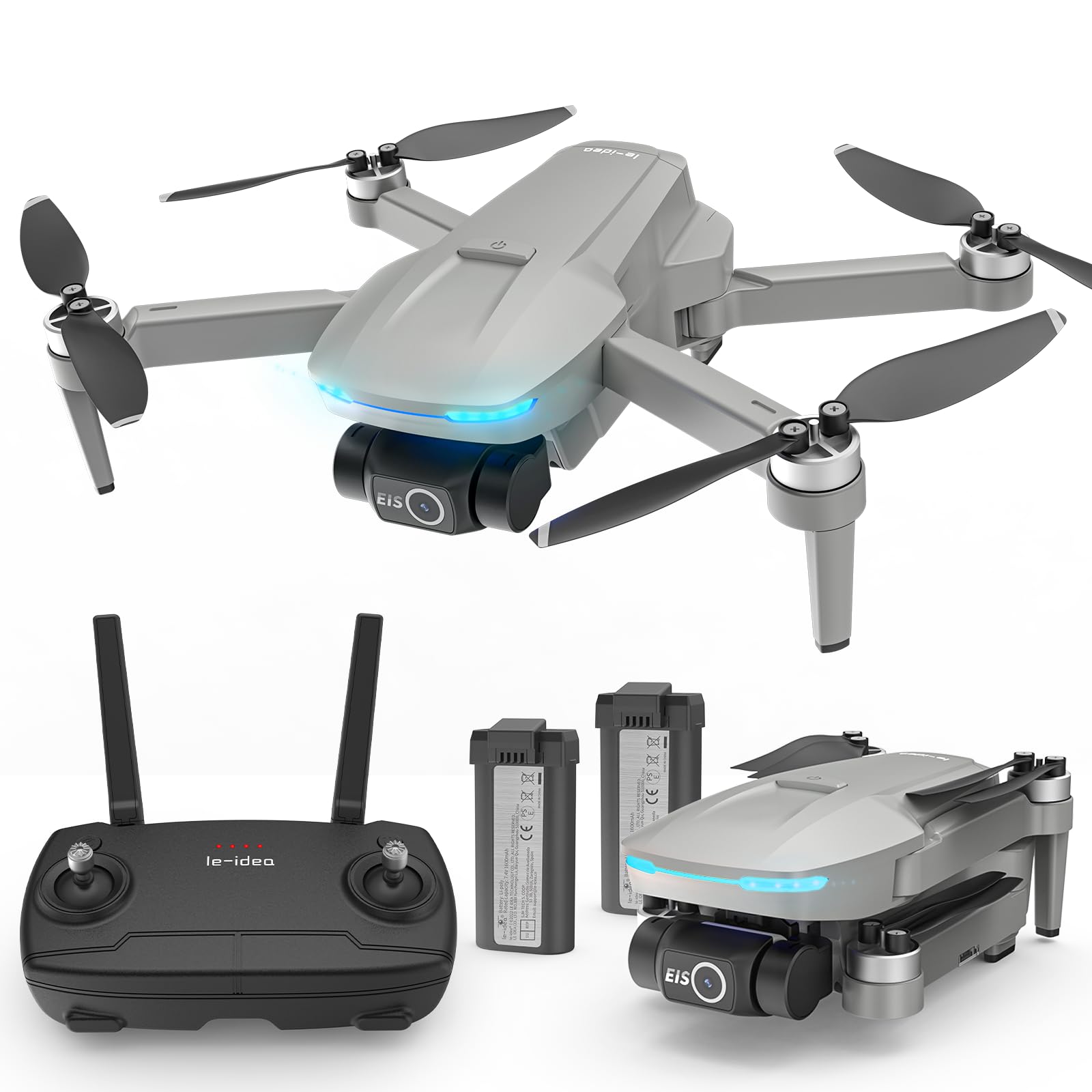 GPS Drohne mit Kamera für Erwachsene 4K UHD Camera EIS Bildstabilisierung, Intelligente Rückkehr Follow Me 5G Bildübertragung RC Faltbar Drohnen Brushless Motor Quadcopter Unter 249g 2 Akkus 46 Min von Tolatoyus