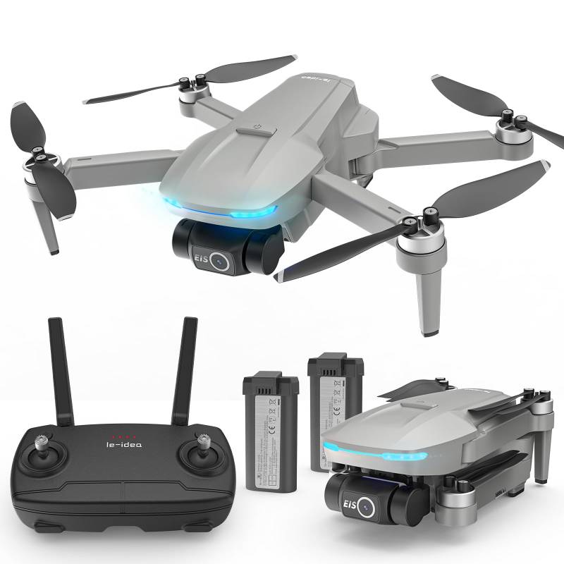 GPS Drohne mit Kamera für Erwachsene 4K UHD Camera EIS Bildstabilisierung, Intelligente Rückkehr Follow Me 5G Bildübertragung RC Faltbar Drohnen Brushless Motor Quadcopter Unter 249g 2 Akkus 46 Min von Tolatoyus