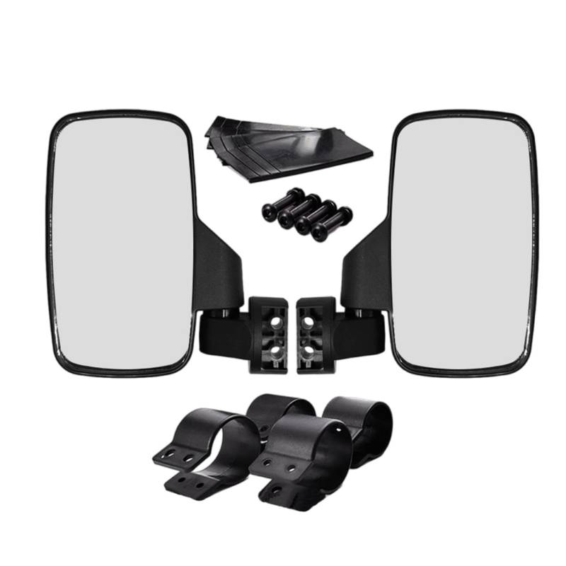 ATV-Rückansichtglas – Optikglas-Set | ATV-Seiten-Looking-Glas, 2 x Off-Road-Rückspiegel mit 4,4 cm und 5,1 cm Überrollbügelkäfig, bruchsicher und verstellbar von Toliya