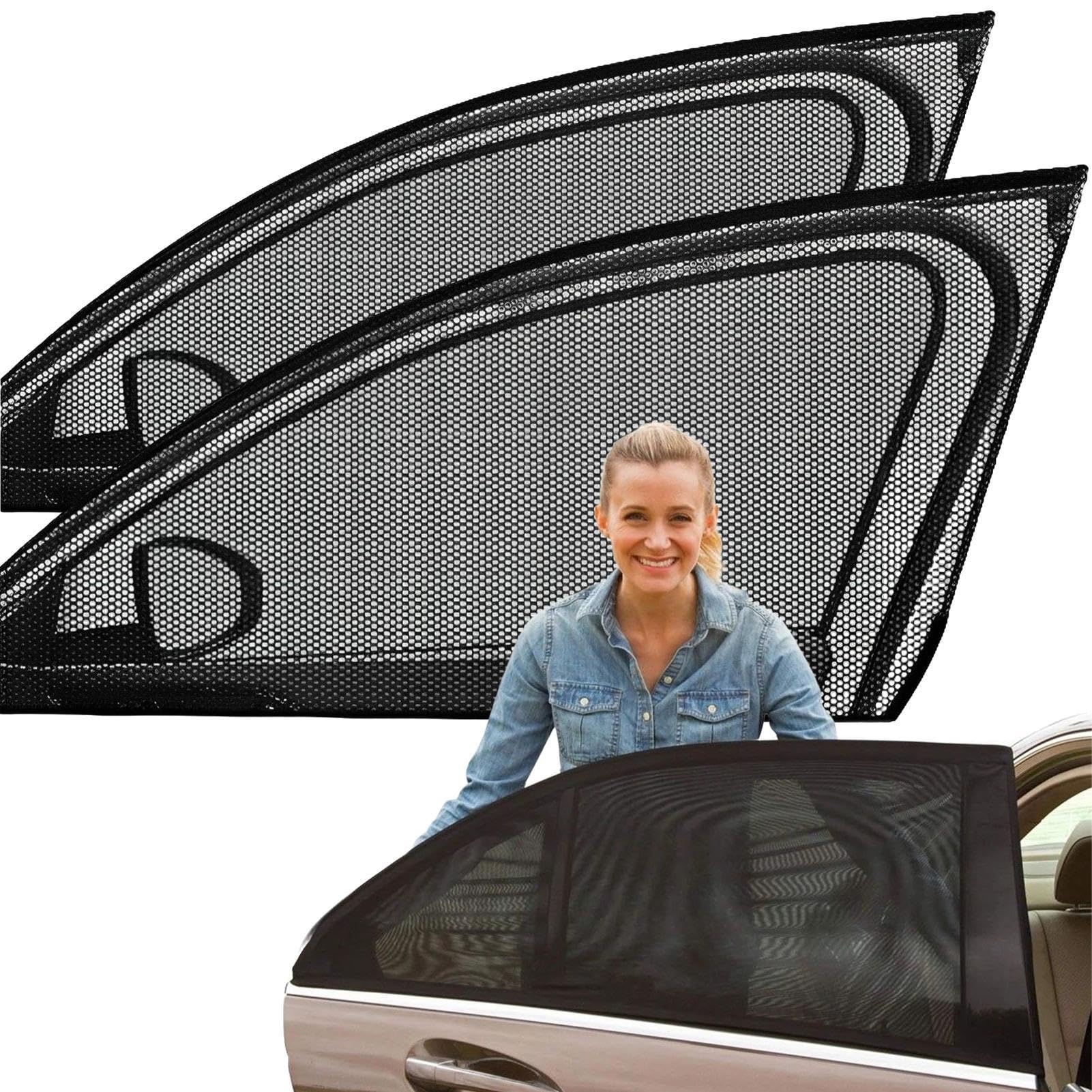 Sonnenblende für Auto Seitenfenster | 2 Pack Seitenfenster Sonnenschutz - Auto Sonnenschutz Schutz, Auto Styling Zubehör, Mesh Seitenfenster Sonnenschutz Heckscheibe Sonnenschutz für Auto von Toliya