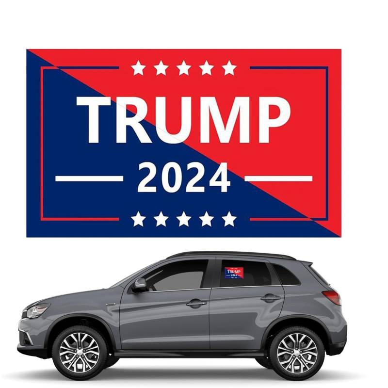 Trump Autoaufkleber 2024,Trump 2024 Autoaufkleber,Selbstklebender Trump-Buchstaben-Autoaufkleber | Aufkleber „Take America Back“, antihaftbeschichtet, langlebiger Stoßstangen- und Fensteraufkleber für von Toliya